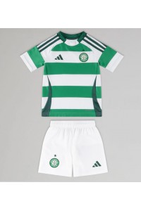 Fotbalové Dres Celtic Dětské Domácí Oblečení 2024-25 Krátký Rukáv (+ trenýrky)